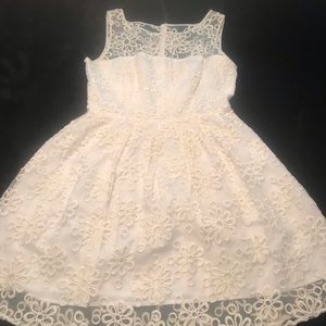 White mid length dress